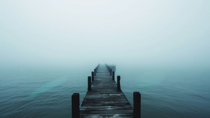 sea wallpaper, mist, horizon, background for desktop wallpaper (horizontal)