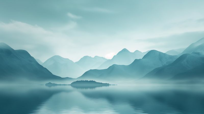 Sea wallpaper, clouds, 5k, background for desktop wallpaper (horizontal)