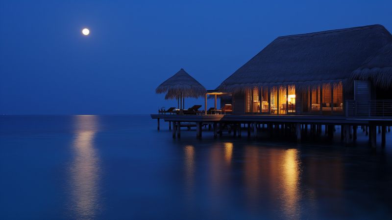 Maldives wallpaper, beach, island, background for desktop wallpaper (horizontal)