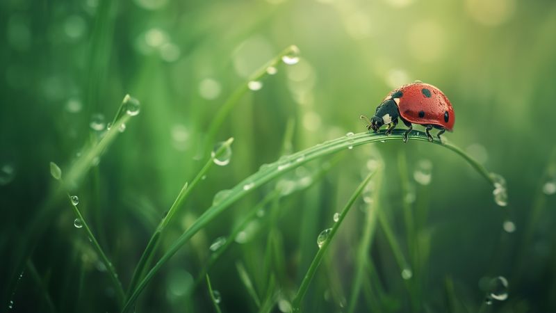 ladybug wallpaper, wildlife, insects, background for desktop wallpaper (horizontal)