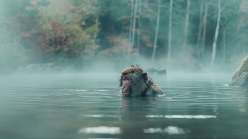 monkey wallpaper, cute monkeys, adorable creatures, background for desktop wallpaper (horizontal)