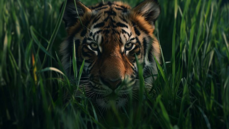 tiger wallpaper, stunning, Sumatran, background for desktop wallpaper (horizontal)