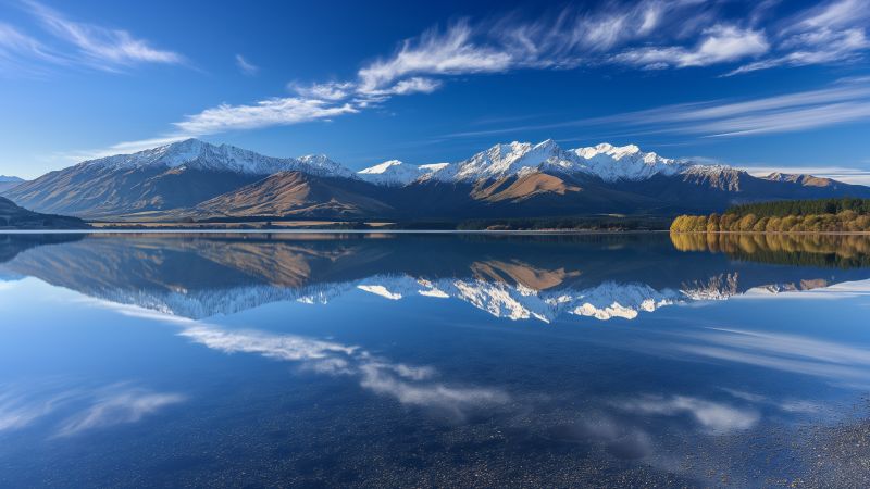 New Zealand wallpaper, mountain, sky, background for desktop wallpaper (horizontal)