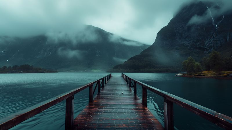 Norway wallpaper, water, lake, background for desktop wallpaper (horizontal)