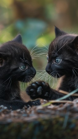 panther wallpaper, feline, cub, background for mobile wallpaper (vertical)