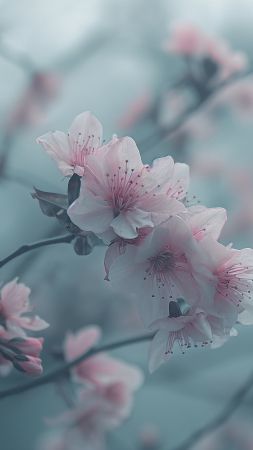 sakura wallpaper, pink, flower, background for mobile wallpaper (vertical)