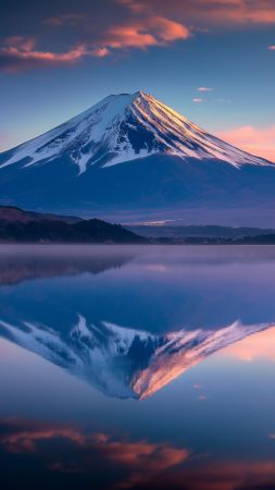 Fuji wallpaper, travel, mountains, background for mobile wallpaper (vertical)
