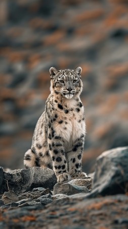 Leopard wallpaper, cute, sitting, background for mobile wallpaper (vertical)