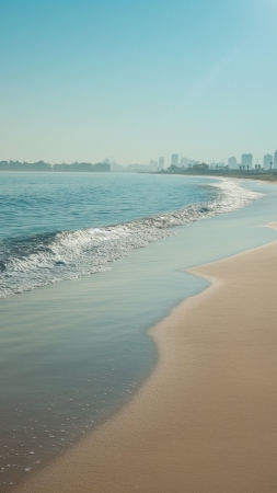 Jumeirah Beach wallpaper, ocean resort, clear water, background for mobile wallpaper (vertical)