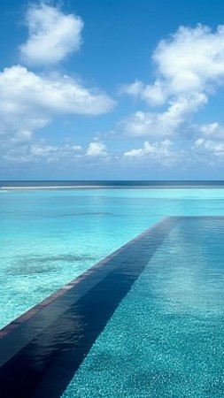 Maldives wallpaper, travel, blue sky, background for mobile wallpaper (vertical)