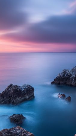 Sea wallpaper, ocean, cliffs, background for mobile wallpaper (vertical)