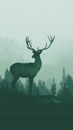 flat wallpaper, forest, nature, background for mobile wallpaper (vertical)