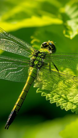 Dragonfly wallpaper, nature, wings, background for mobile wallpaper (vertical)