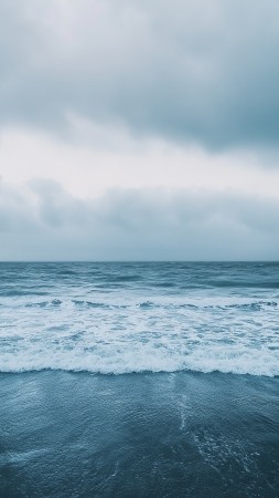 ocean wallpaper, 4k resolution, azure, background for mobile wallpaper (vertical)