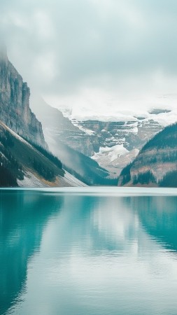 Lake Louise wallpaper, HD wallpaper, nature, background for mobile wallpaper (vertical)