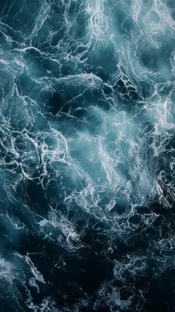 Sea wallpaper, ocean, surf, background for mobile wallpaper (vertical)