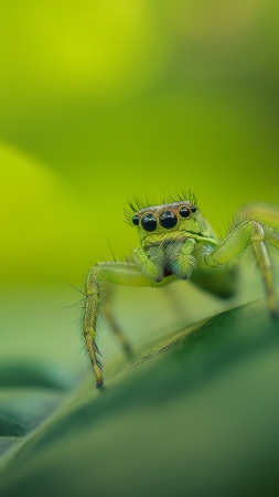 Jumping Spider wallpaper, nature, cute, background for mobile wallpaper (vertical)