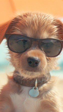 Dog wallpaper, summer, pet, background for mobile wallpaper (vertical)