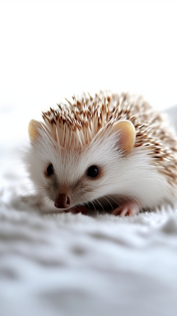 hedgehog wallpaper, white animals, charming, background for mobile wallpaper (vertical)