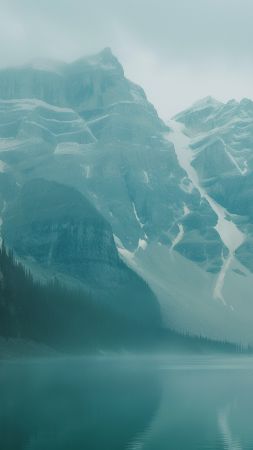 Moraine Lake wallpaper, Canada, mountain peaks, background for mobile wallpaper (vertical)