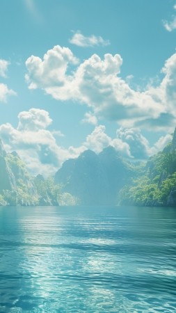 Ha Long Bay wallpaper, breathtaking scenery, natural wonder, background for mobile wallpaper (vertical)