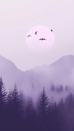 forest wallpaper, mountains, nature, background for mobile wallpaper (vertical)