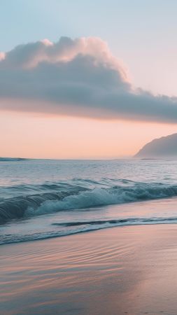 Maui wallpaper, coastline, mountain landscape, background for mobile wallpaper (vertical)