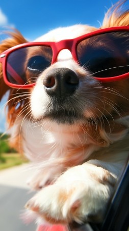 Dog wallpaper, puppy, hair, background for mobile wallpaper (vertical)