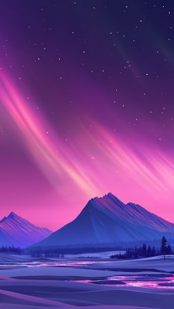 northern lights wallpaper, sky, night sky, background for mobile wallpaper (vertical)