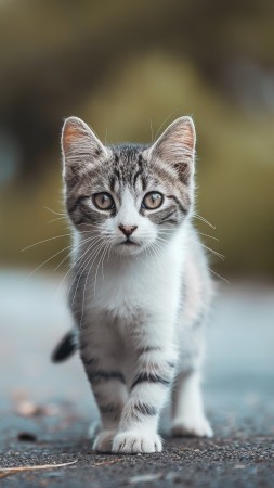 kitten wallpaper, feline, playful, background for mobile wallpaper (vertical)