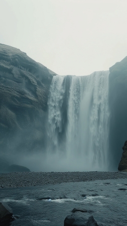 Iceland wallpaper, natural scenery, rugged terrain, background for mobile wallpaper (vertical)