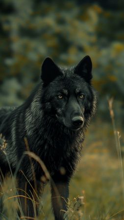 wolf wallpaper, dark wolf, wild animal, background for mobile wallpaper (vertical)