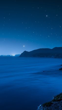 mountains wallpaper, ocean waves, coastal view, background for mobile wallpaper (vertical)