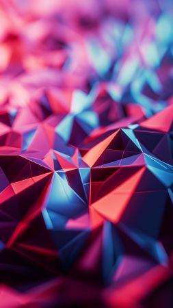 polygon wallpaper, contemporary style, sleek aesthetics, background for mobile wallpaper (vertical)