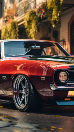 car wallpaper, sports vehicle, detailed artwork, background for mobile wallpaper (vertical)