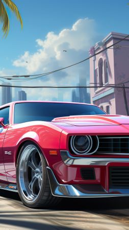 car wallpaper, digital artwork, sports coupe, background for mobile wallpaper (vertical)