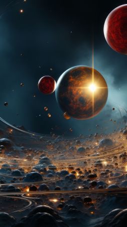 Space wallpaper, cosmos, nebula, background for mobile wallpaper (vertical)