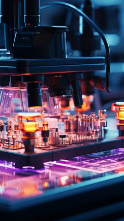 Apple wallpaper, high-tech innovation, advanced technology, background for mobile wallpaper (vertical)