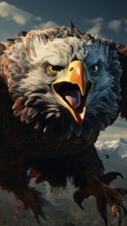 eagle wallpaper, 4k, majestic, background for mobile wallpaper (vertical)