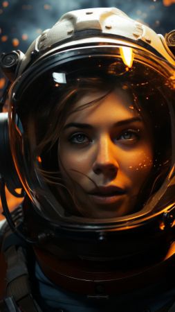 girl wallpaper, avatar, nebula, background for mobile wallpaper (vertical)