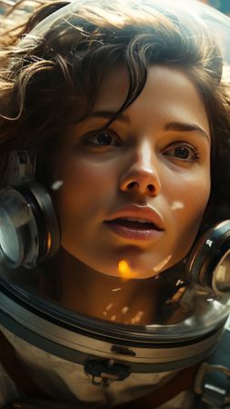 girl wallpaper, cosmic, space-themed, background for mobile wallpaper (vertical)