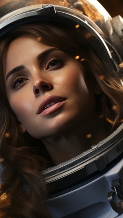 girl wallpaper, cosmic, 4k, background for mobile wallpaper (vertical)