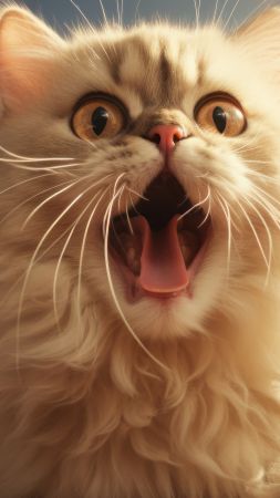 cat wallpaper, feline avatar, amusing animals, background for mobile wallpaper (vertical)