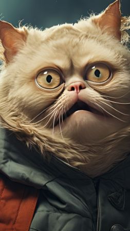 cat wallpaper, cute animals, playful felines, background for mobile wallpaper (vertical)