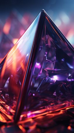 pyramids wallpaper, stained glass, translucent, background for mobile wallpaper (vertical)