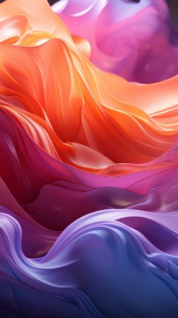 waves wallpaper, iOS 17, hues, background for mobile wallpaper (vertical)