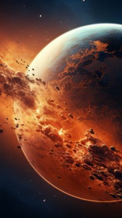 Mars wallpaper, iOS 17, Cosmic, background for mobile wallpaper (vertical)