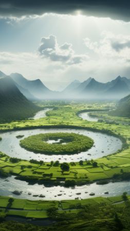 river wallpaper, lakes, nature, background for mobile wallpaper (vertical)