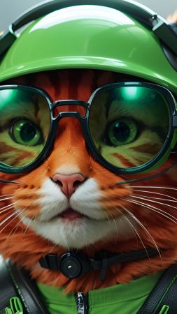 cat wallpaper, silly creatures, quirky animals, background for mobile wallpaper (vertical)