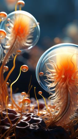 corals wallpaper, spiral, colorful, background for mobile wallpaper (vertical)